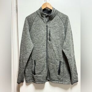 Swiss Tech Men's Heathered Gray Zip-Up Sweater Size L